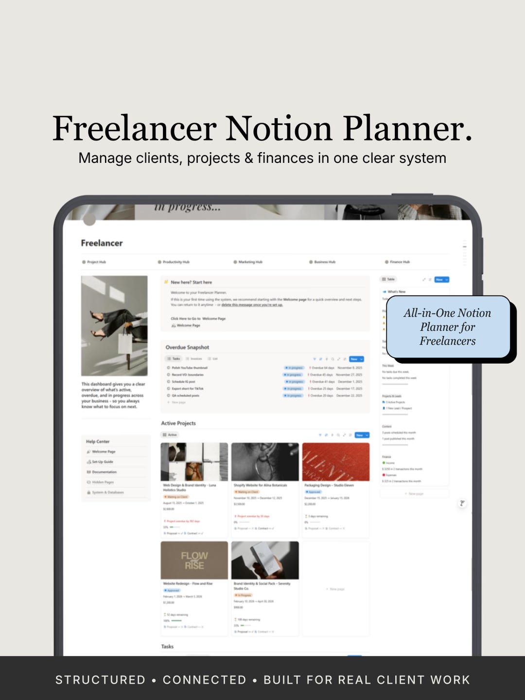 Notion Freelancer Business Template – Project, Client & CRM Tracker ...