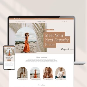 Modern Shopify Theme - Boho Shopify Theme Design - Shopify Theme Template - Responsive Shopify 2.0 Website - 20SM