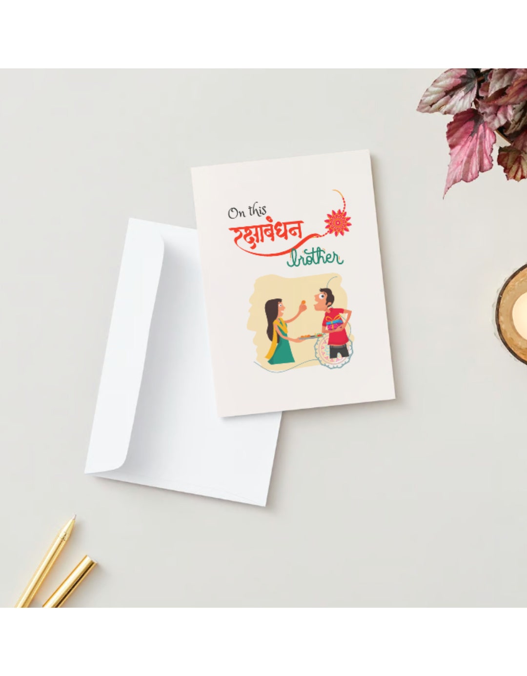 Raksha Bandhan Printable Greeting Card Rakhi Card Digital Card Digital Download - Etsy