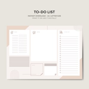 Digital and Printable To-Do List | Task Planner, Productivity Tool | Instant Download
