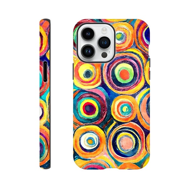 Circles Pattern 4 Tough Phone Case, protective mobile cover, Samsung Galaxy S23-20 & iPhone 14 13 12 11 X XR XS plus/pro/max/mini/ultra