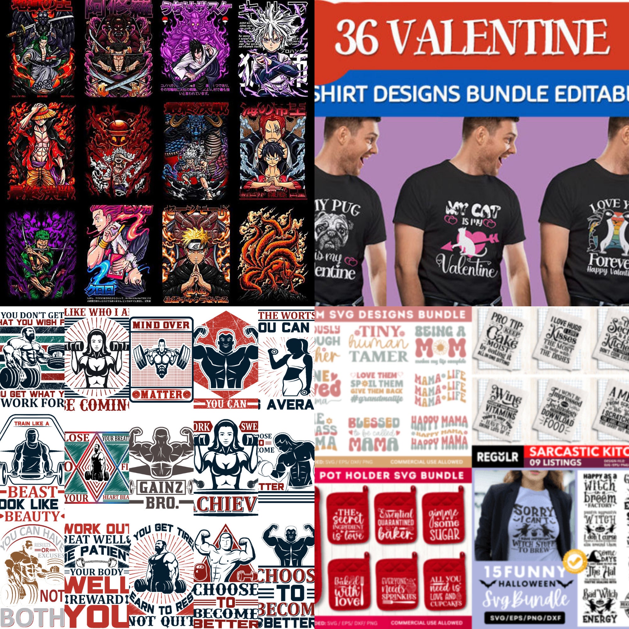 10 Unique Anime T-shirt Design Bundle Graphic by MERCH MARKET · Creative  Fabrica