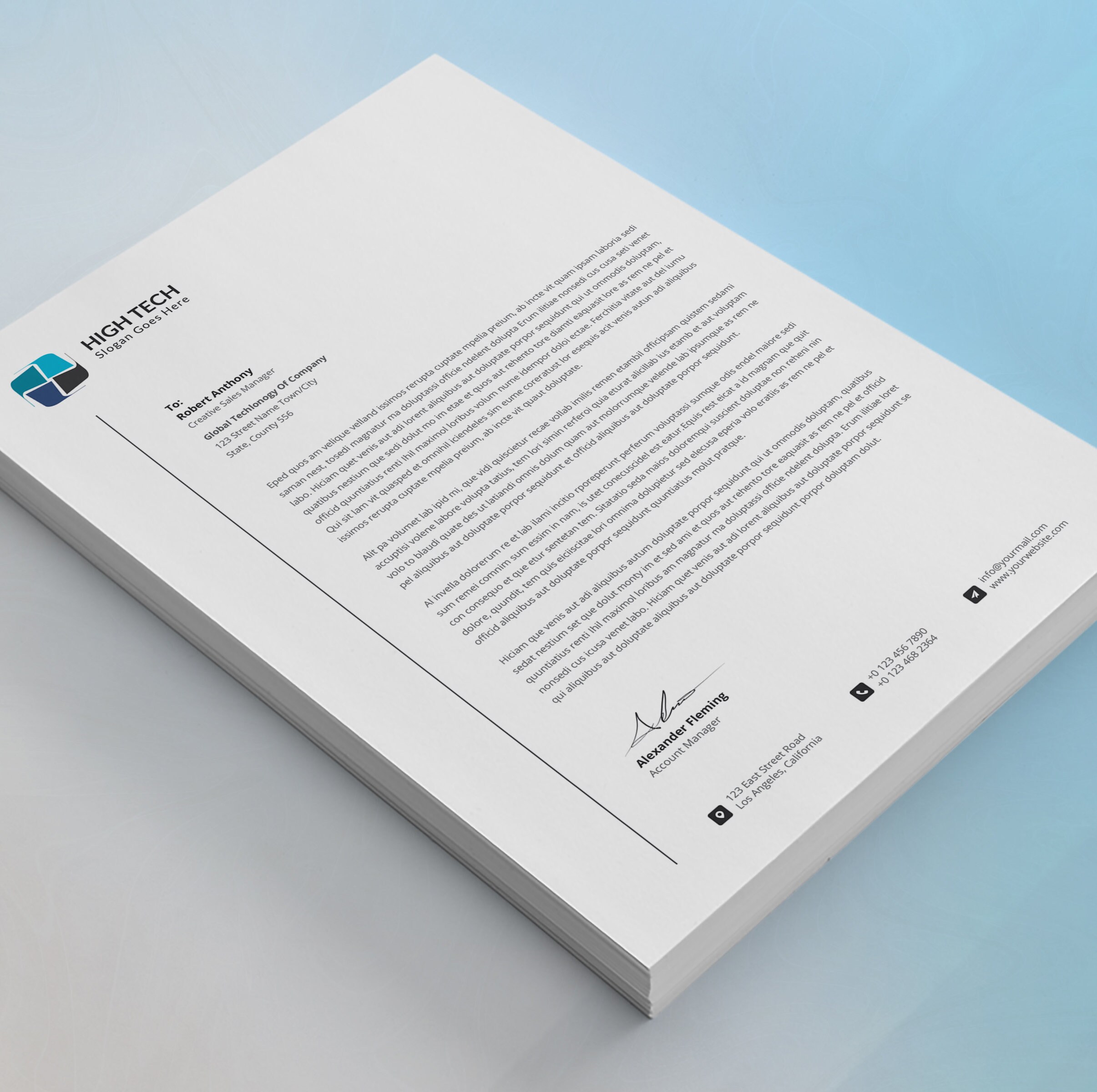 Editable Business Letterhead Template: Modern Custom Design (canva ...