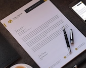 Editable Company Letterhead Template: Canva, Word, Photoshop, Illustrator (Digital Download)