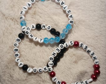 Taskmaster Quote Stretch Bracelets