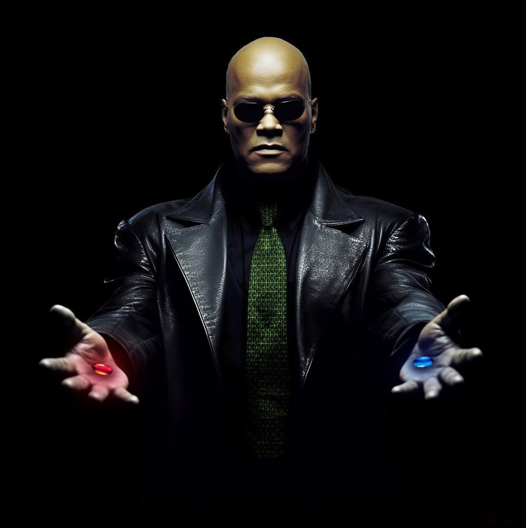 Morpheus Matrix Offering Red Pill and Blue Pill 8192 X 8192 - Etsy