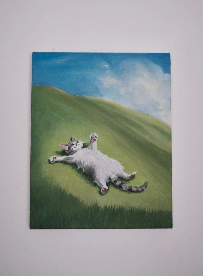 Oljemålning inspirerad av Studio Ghibli bild 1