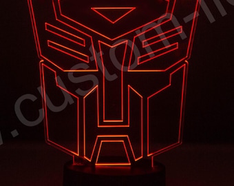 Transformer Optimus Prime Autobots Decepticon LED Nachtlicht Schreibtischleuchte 16 Farben