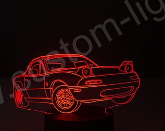 LED Nachtlicht Schreibtischleuchte Mazda mx5 miata Autos 16 Farben