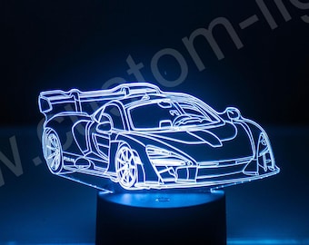 LED-Nachtlicht-Schreibtischleuchte McLaren Senna Cars 16 Farben