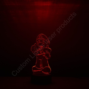 Mario LED nightlights, Mario, Mario & Luigi, Princess Peach, Bowser, ? Box all in 16 colours
