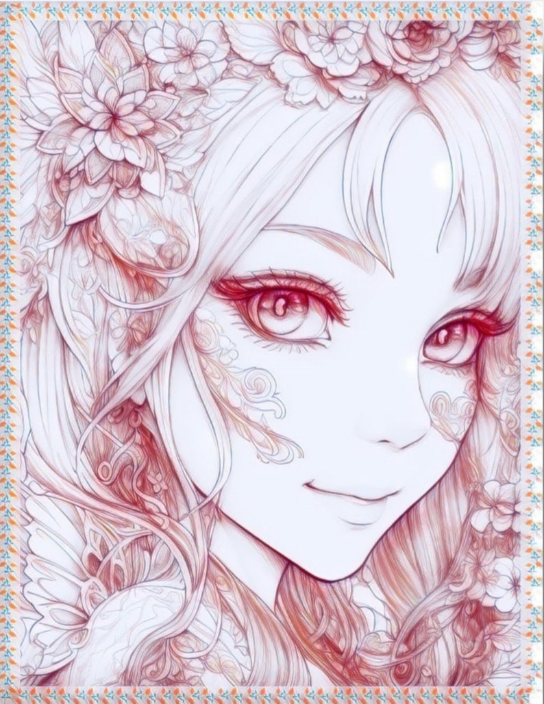 Anime Princess Coloring Page/ Digital Download - Etsy