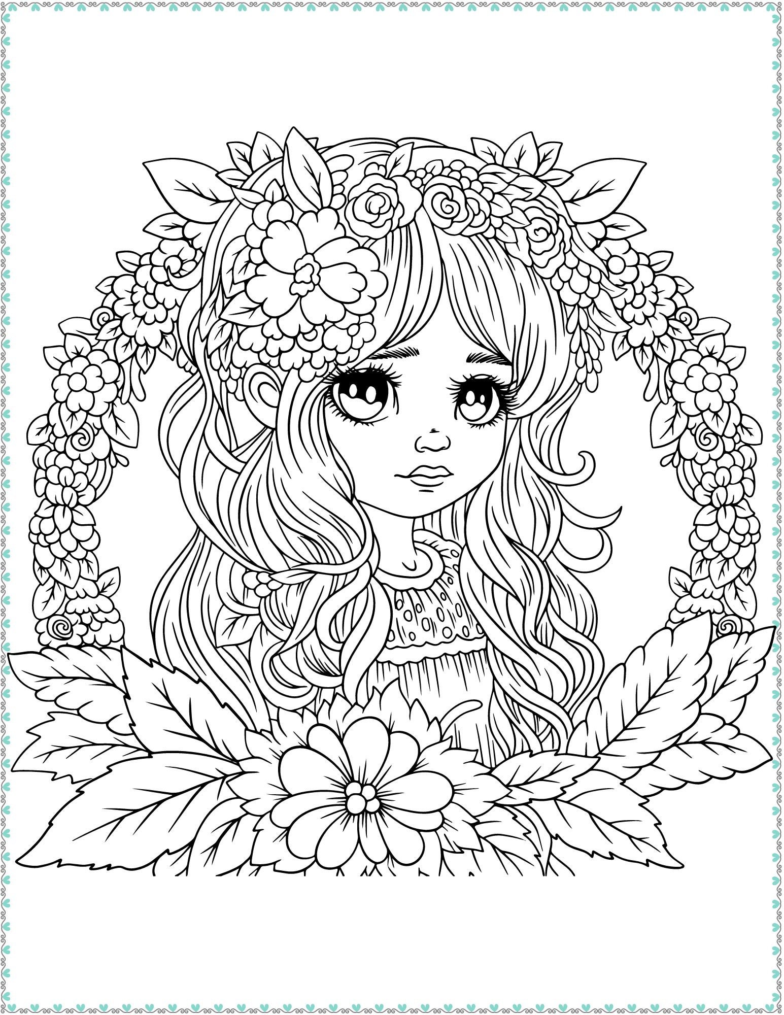 Anime Princess Coloring Page/ Digital Download - Etsy