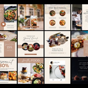 Restaurant Template Instagram Food Business Canva Template, Food ...