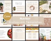 Nutrition Instagram, Nutrition Template, Fitness Instagram, Canva Template, Nutrition Coach, Wellness Instagram Template, Health Instagram