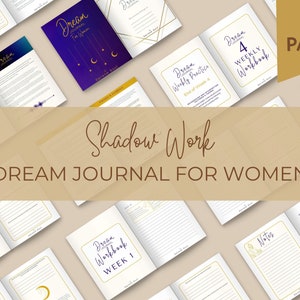 Schattenarbeit Traumjournal für Frauen, Traumanalyse, Traumbuch, geführtes Journal, Traumtagebuch, Dreamwork Dream Journal Digital