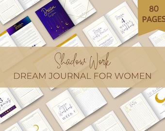 Shadow Work Dream Journal Printable for Women, Dream Analysis, Dream Book, Guided Journal, Dream Diary, Dreamwork Dream Journal Digital
