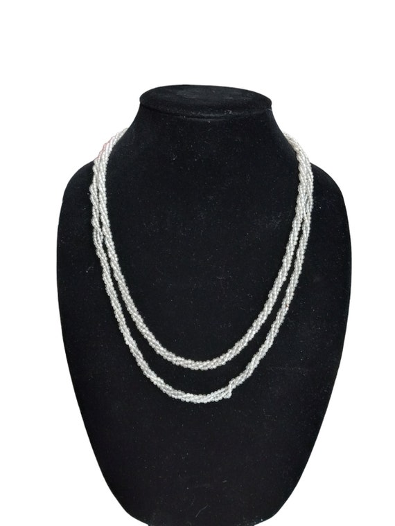 Vintage Rice Pearl Double strand Necklace
