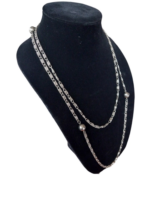 Fancy Link Silver Necklace main image 1