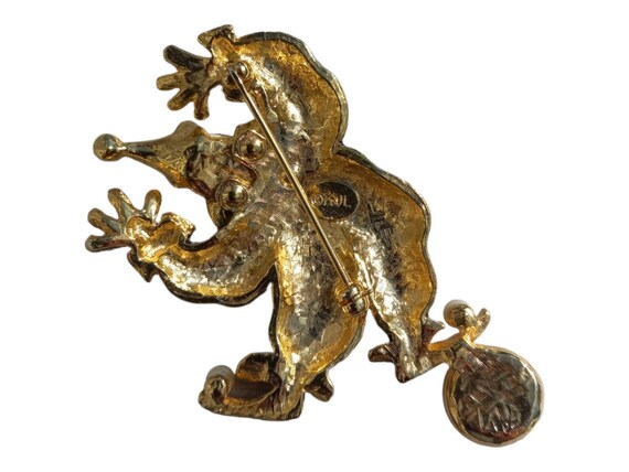 Vintage Kenneth Jay Lane Clown Brooch - image 6