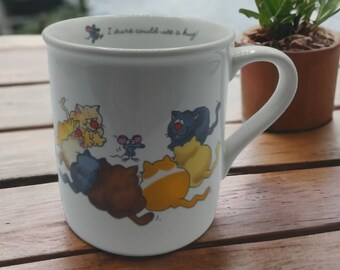 Cat and Mouse Hallmark Rim Shots Vintage coffee cup 1985 vintage mugs
