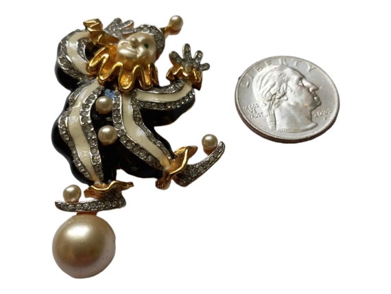 Vintage Kenneth Jay Lane Clown Brooch - image 8