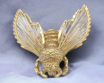 broche vintage d’abeille de bourdon d’or