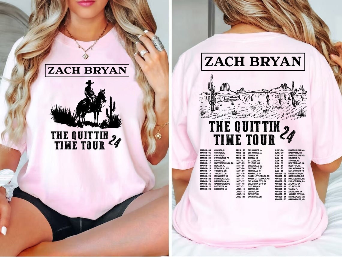 The Quittin Time Tour 2024 Zach Bryan Shirt, Zach Bryan Music Concert Shirt
