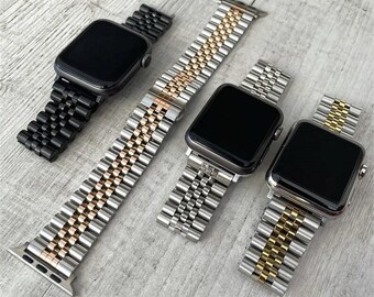 Stainless Steel Apple Watch Strap Bracelet Butterfly Clasp 38mm 40mm 41mm 42mm 44mm 45mm Women iWatch Charm Apple Watch Metal Band Jewelry