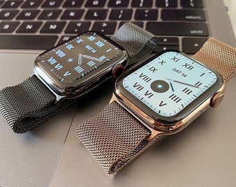 Milanese Band Apple Watch Strap Bracelet Loop Magnetic 38mm 40mm 41mm 42mm 44mm 45mm Women iWatch Charm Apple Watch Metal Band Jewelry