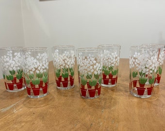 Libbey Dogwood Floral Juice Glasses