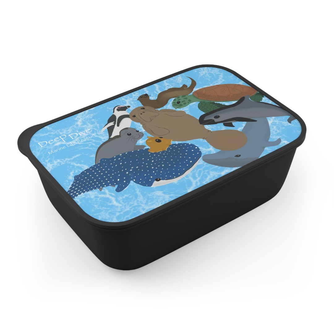Deep Dive: Marine Life Rescue Bento Box With Band and Utensils - Etsy