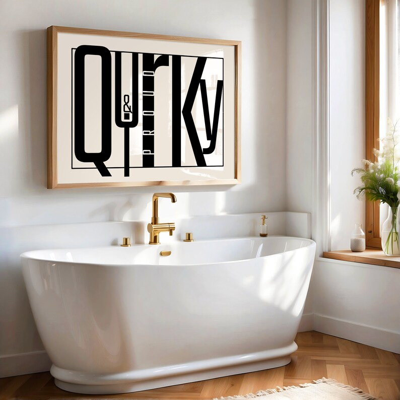 Quirky & Proud Typography print black and white poster printable wall art modern home decor minimalist print trendy print aesthetic posters