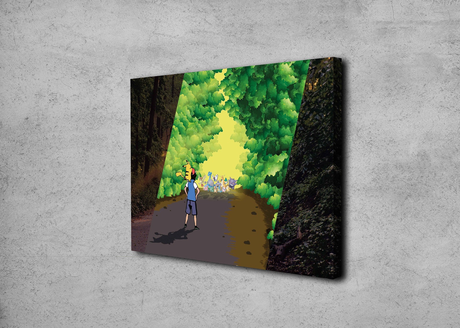 Pokemons Canvas Pokemon Poster Ash and Pokemons Wall Art Etsy