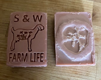 Handcrafted Homemade Rose Kaolin Clay Loofah Goats Milk Soap