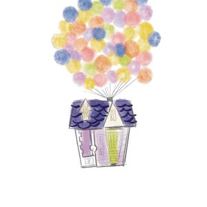 UP House Watercolor Print | Digital Print - INSTANT DOWNLOAD