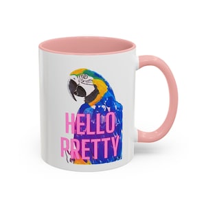 Coffee Mug: Hyacinth Macaw design, Tropical Parrot Mug, Colorful Bird Tea Cup, Unique Animal Lover Gift, Nature Inspired Ceramic Drinkware