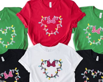 Mickey and Minnie Christmas Lights Shirt, Christmas Gift, Disney Christmas Lights Shirts, Christmas Squad, Christmas Crew, 100795