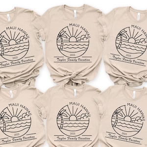 Beach Vacation Family Shirts, Friends Custom Trip T-Shirt, Maui Hawaii shirts, Matching Family Vacation shirts, Family Cruise shirts, 400179