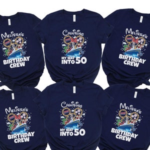 Disney Cruise Birthday Crew Shirt, Disney Cruising My Way into 50 Shirt, Birthday Group Shirt, Cruise Birthday 2025, 100895