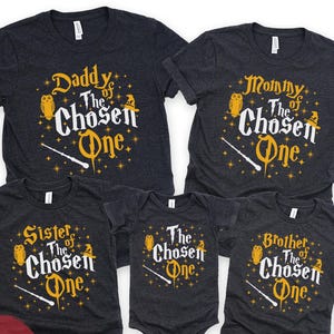 Custom The Chosen One Birthday Shirt, Custom Wizard Birthday Tee, Magic Birthday Tee, Matching Family The Chosen One, 100907