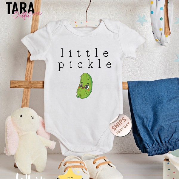 Little Pickle Romper, Little Bodysuit, Cute Bodysuit Baby, Cute Pickle Baby Jumpsuit, Funny Pickle One Piece, Vegan Clothes, 2000094