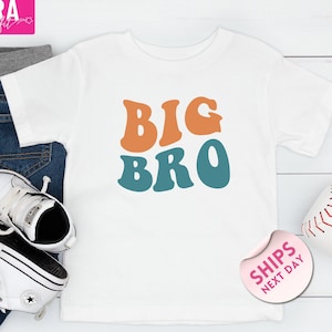 Big Bro Toddler Shirt , Cute Vintage Brother Kids Shirt , Natural Big Brother Toddler Tee