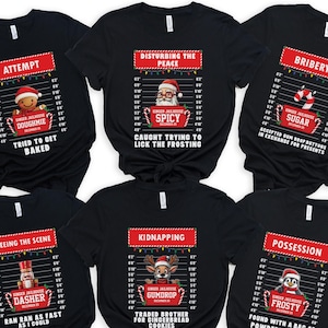 Funny Inmate Christmas Party Tees, Family Christmas Shirt, Group Matching Christmas outfits, funny christmas matching shirts, 400112