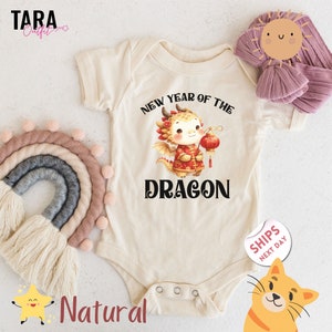 Little Dragon baby Bodysuit, chinese new year baby , baby announcement gift , gift for newborn , lunar new year , Baby Shower Gift , 2000302