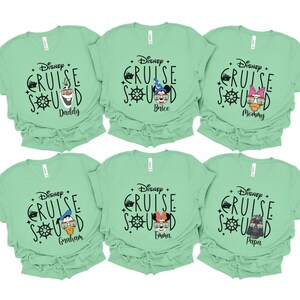 Disney Cruise Squad 2025 Shirt, 2025 Disney Character Cruise Family Matching Shirts, Adults Disney Cruise with Custom Names Shirts, 100906