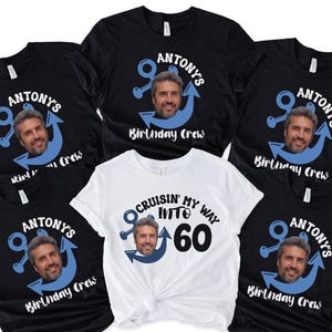 Personalized cruise Birthday Shirt, Custom Cruise Birthday Face Photo shirt, Cruisin&#39; 50th, birthday party Shirt, Cruise Birthday, 400248