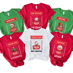a group of five t - shirts with different types of shirts on them