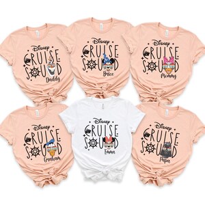 Disney Cruise Squad 2025 Shirt, 2025 Disney Character Cruise Family Matching Shirts, Adults Disney Cruise with Custom Names Shirts, 100906
