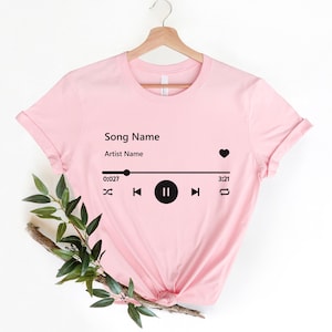 Custom Song Name Shirt Gift For Birthday, Custom Artist Name Shirt, Custom Song Name T-Shirt, Favorite Song Tee, 100837
